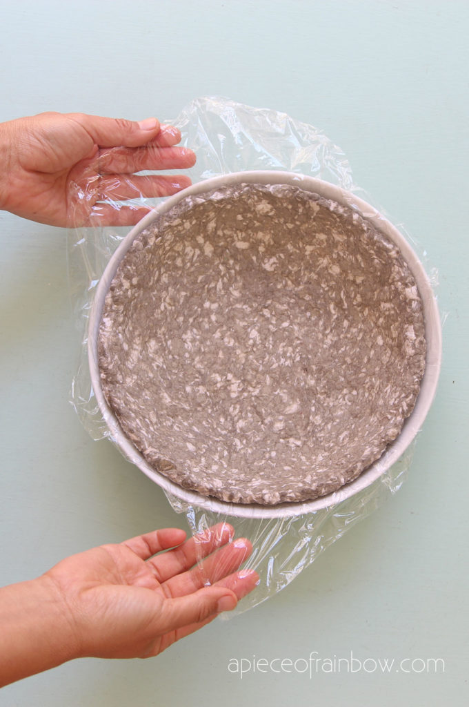 paper clay drying in mold