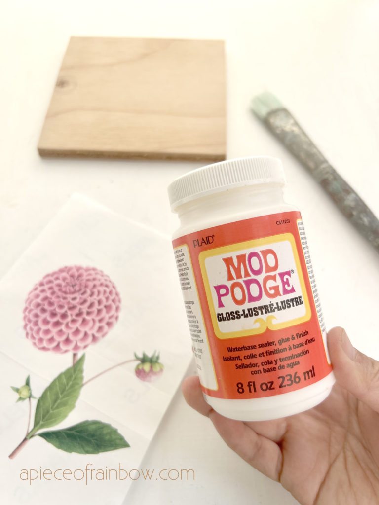 photo & art image transfer to wood with Mod Podge  