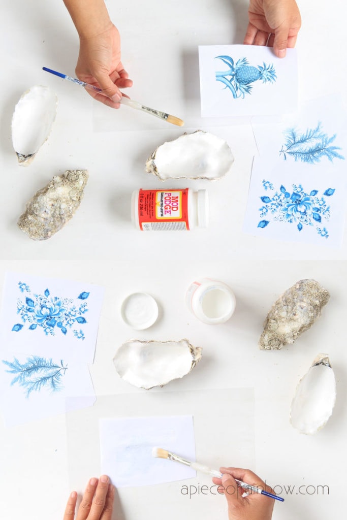 brush Mod podge on designs