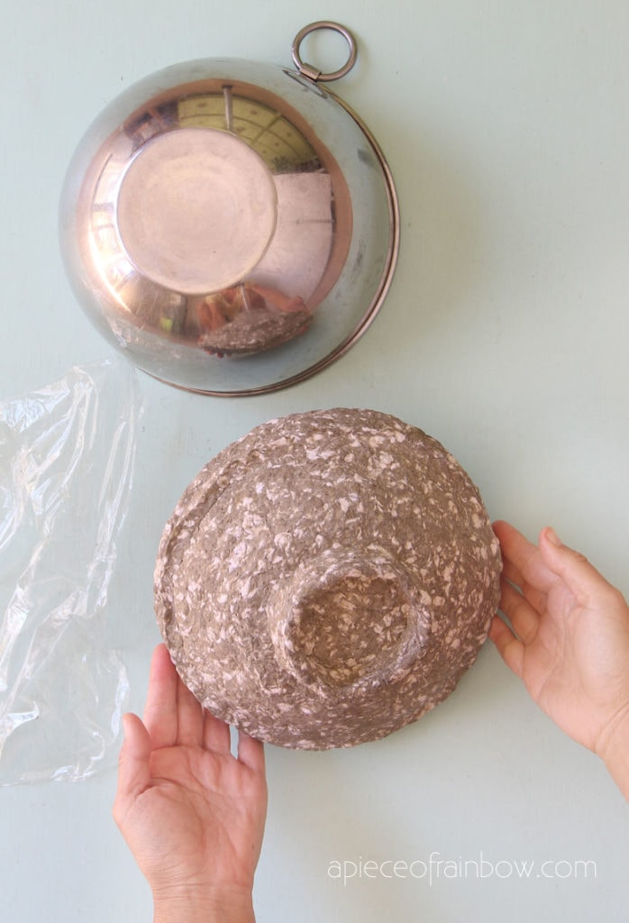 Let the paper clay bowl dry