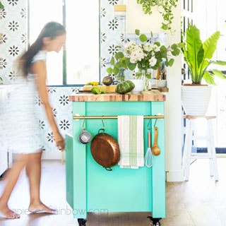 How to design & install a beautiful IKEA kitchen with Sektion cabinets, farmhouse sink, modern subway tile, butcher block countertop, & DIY kitchen island! Best tips, ideas & resources!