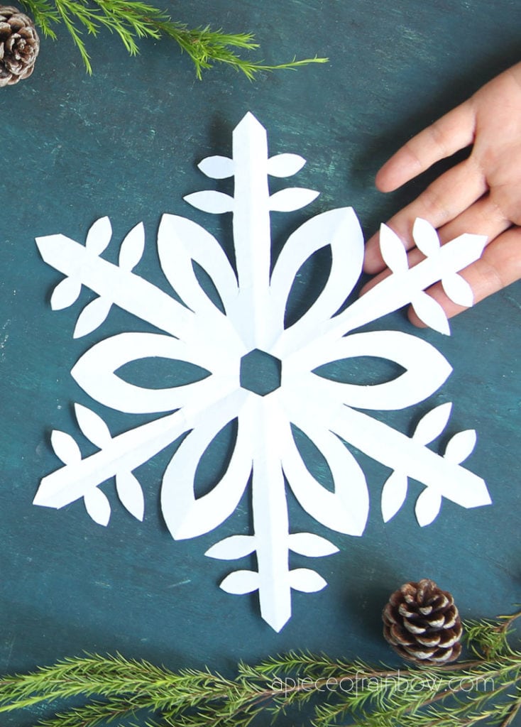 how to cut simple paper snowflake for kids