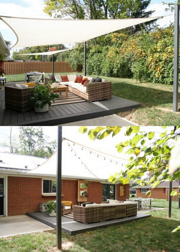 DIY backyard shade sails