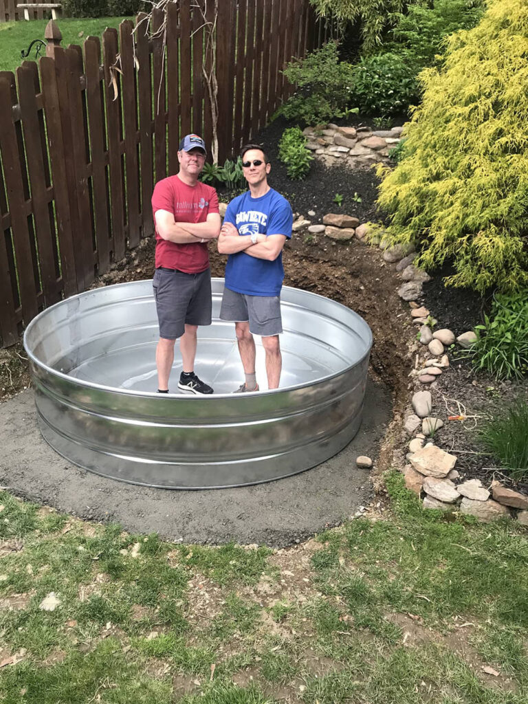 Backyard DIY stock tank pool