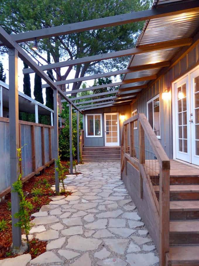 reuse broken concrete as pavers  