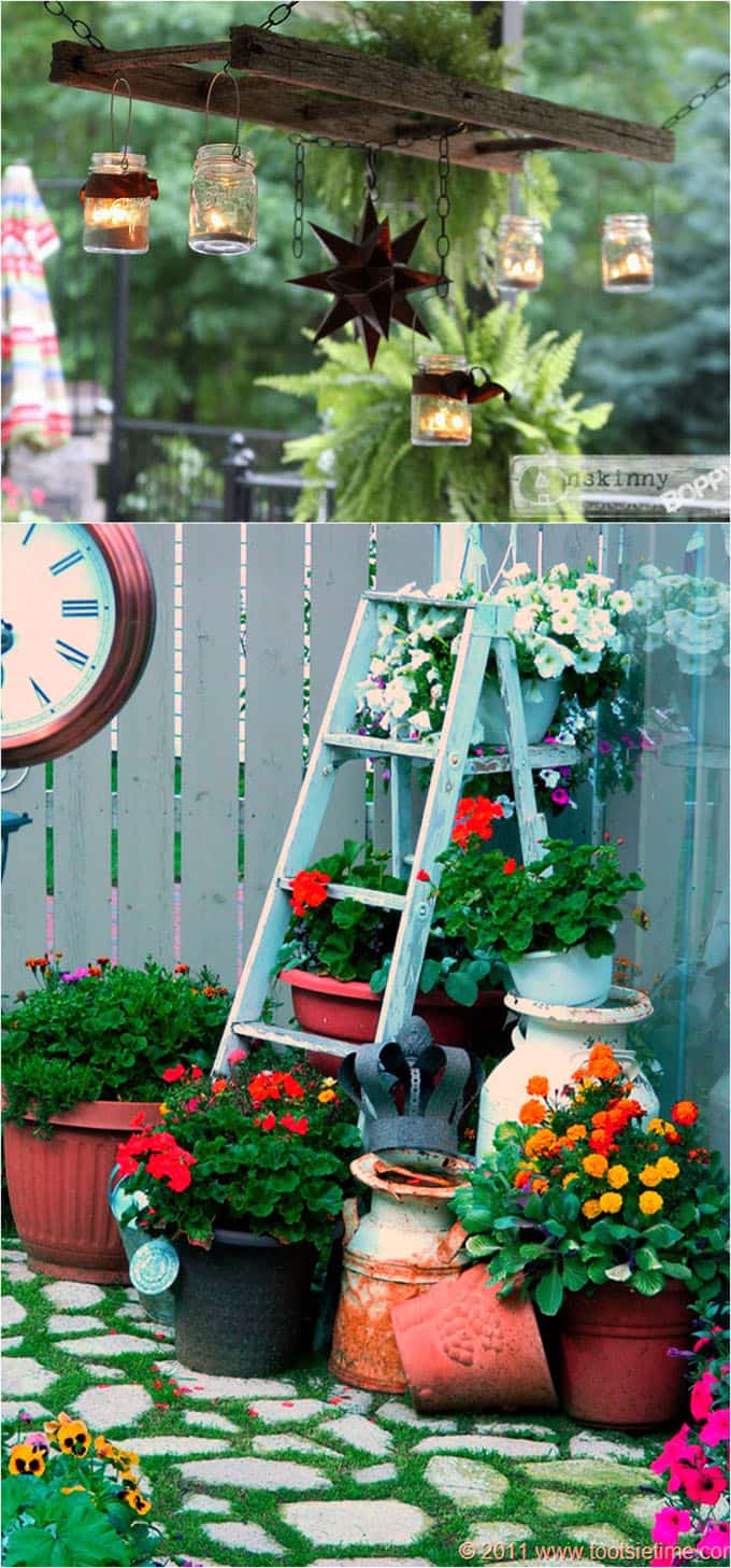 18 inspiring ladder hacks for every room. How to build blanket ladders, ladder shelves, re-purposed ladder furniture and organizing systems. - A Piece Of Rainbow