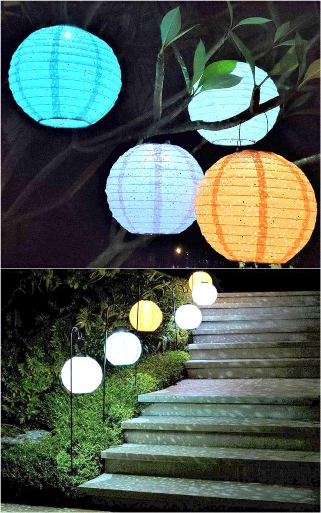 Waterproof fabric lanterns and paper lanterns