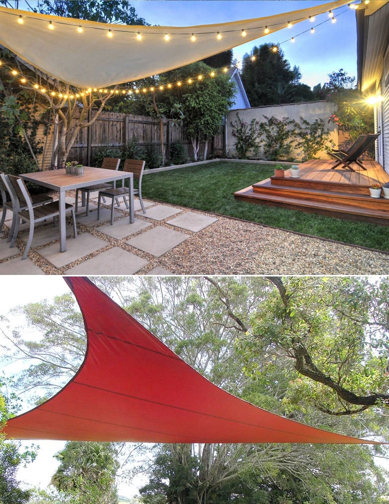 Shade sails patio cover ideas
