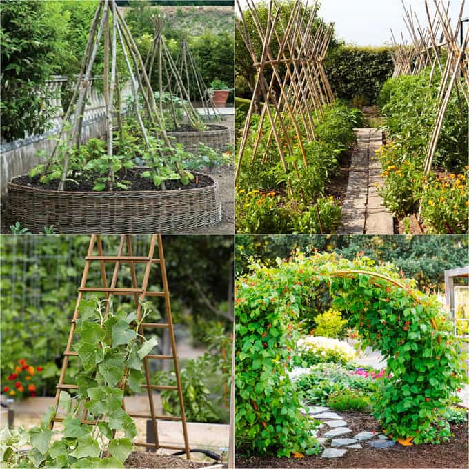 Create enchanting garden spaces with 21 beautiful and DIY friendly trellis and garden structures, such as tunnels, teepees, pergolas, screens and more! - A Piece Of Rainbow