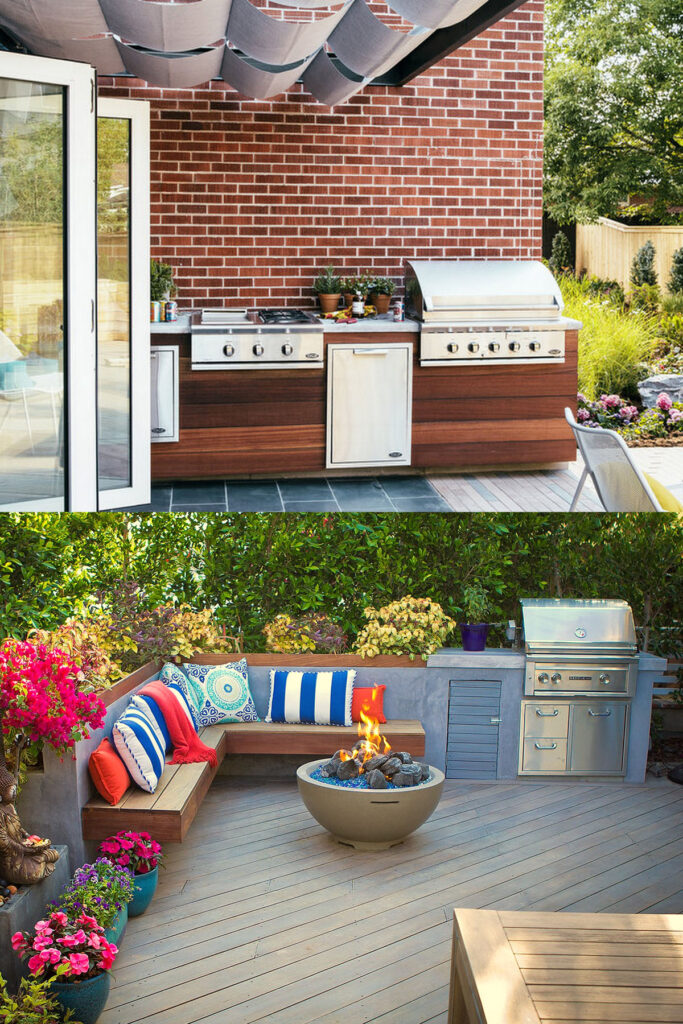 Outdoor kitchen landscape design ideas