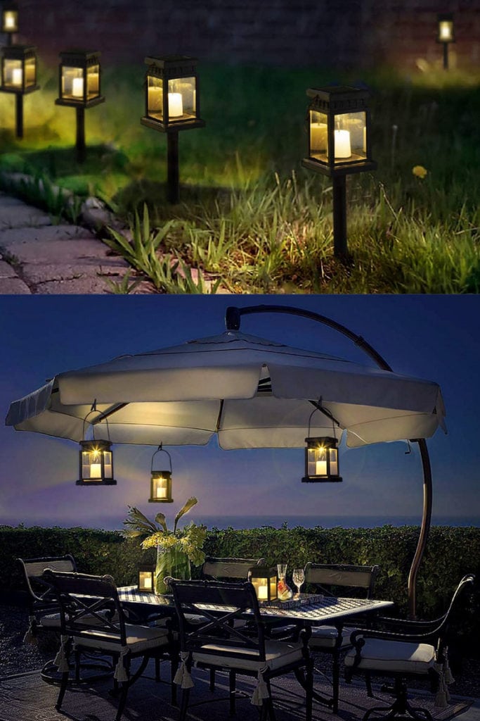 Umbrella outdoor lighting 