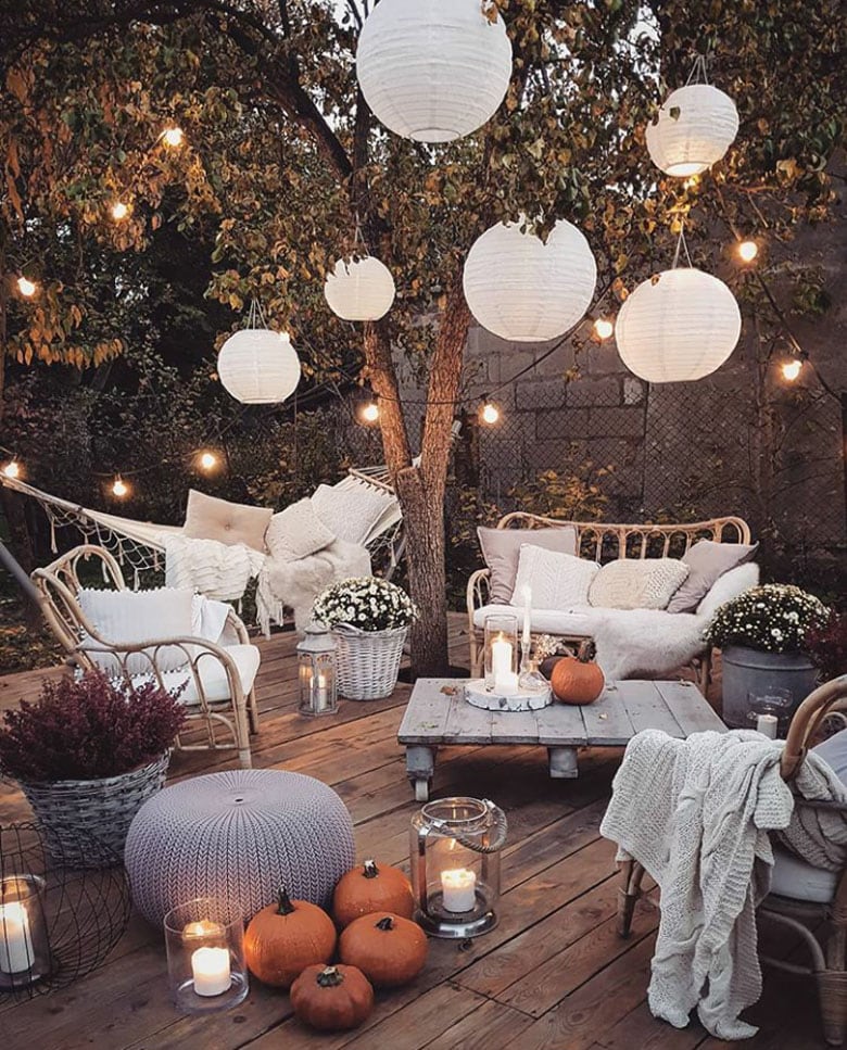 boho style Waterproof fabric lanterns and paper lanterns