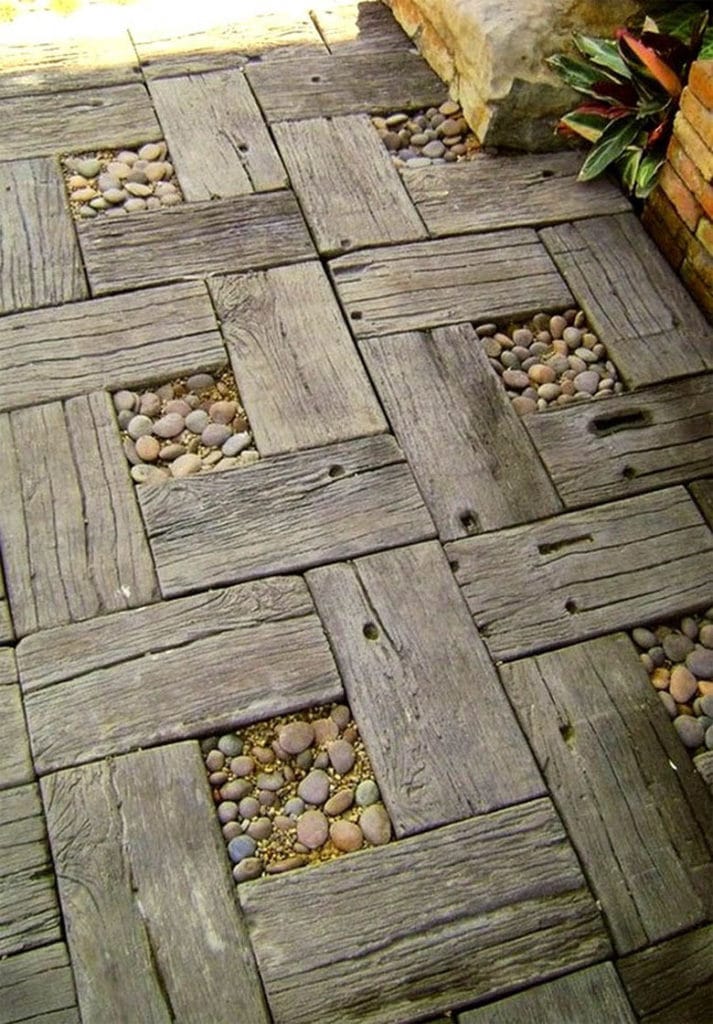 wood garden path designs