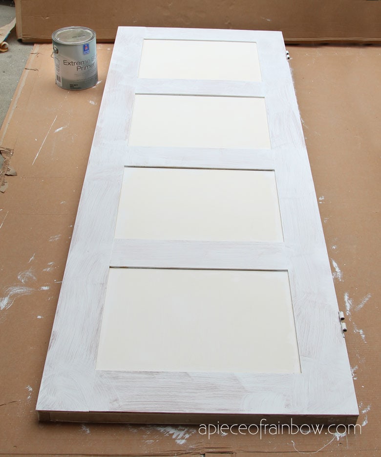 water based primer on door