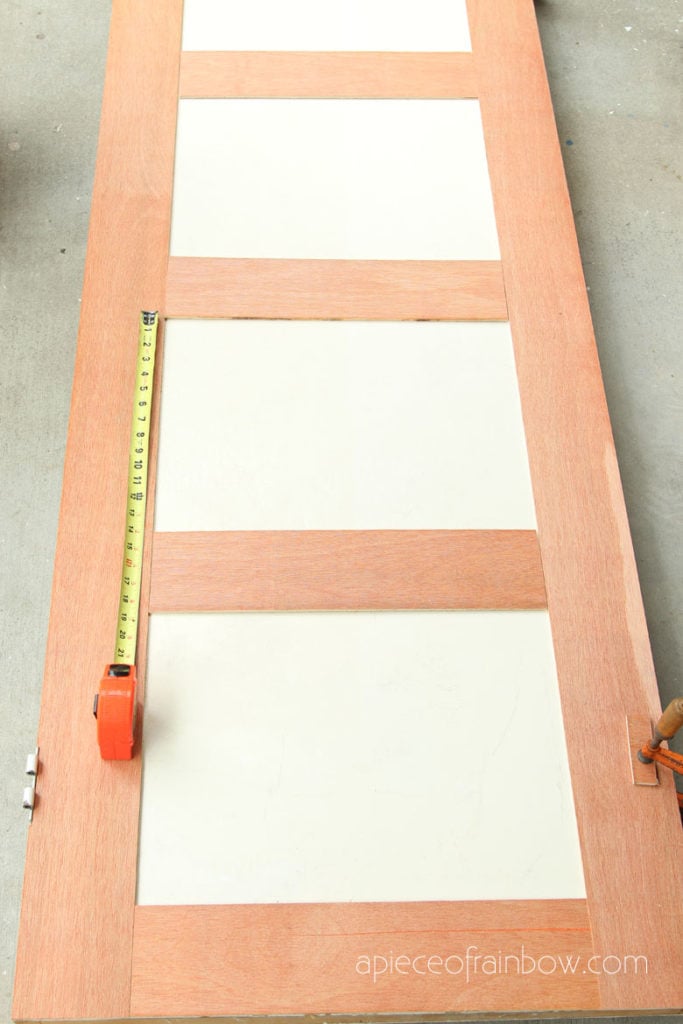Measure  door and lay out design 