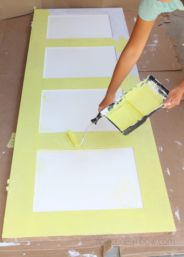 how to paint a door with roller