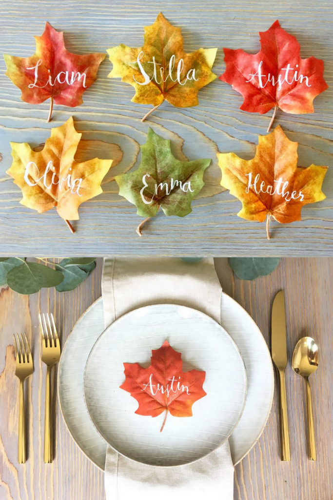 all leaf place cards 