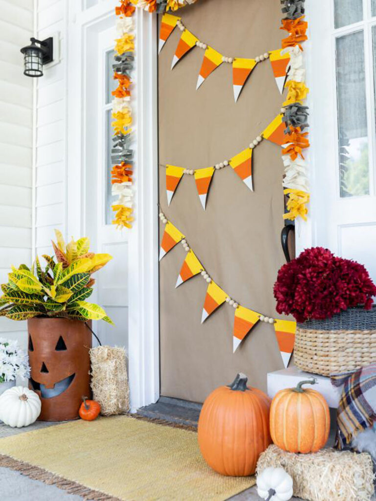 Candy corn garland door decorations 