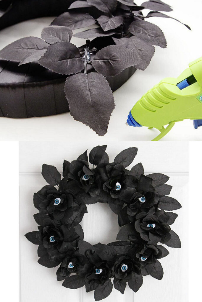 Spooky DIY Halloween wreath 