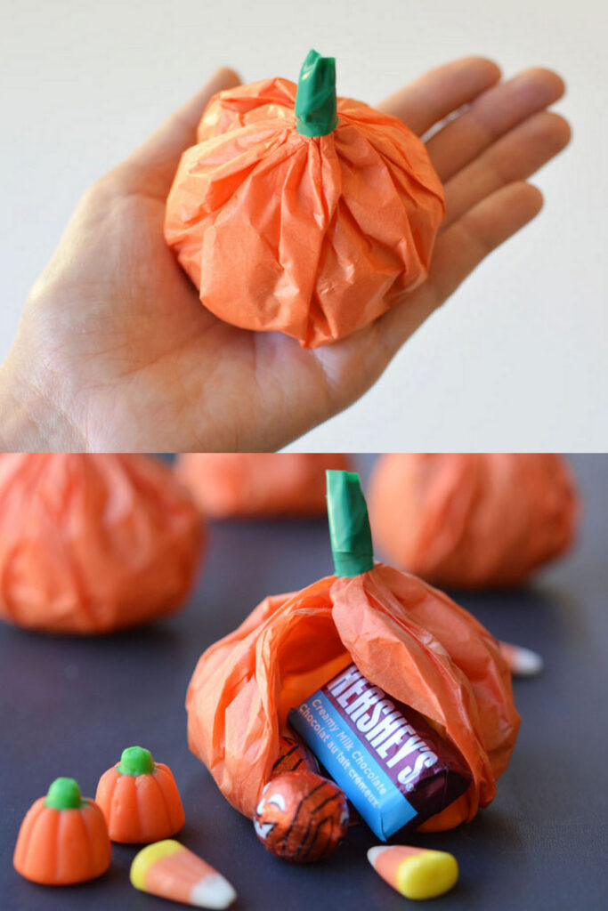 DIY paper pumpkins for Halloween