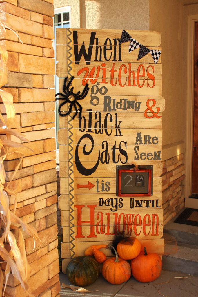 DIY painted Halloween wood signs
