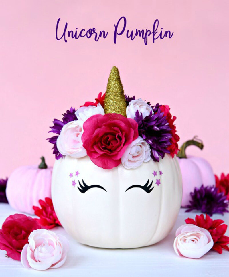DIY unicorn pumpkin 