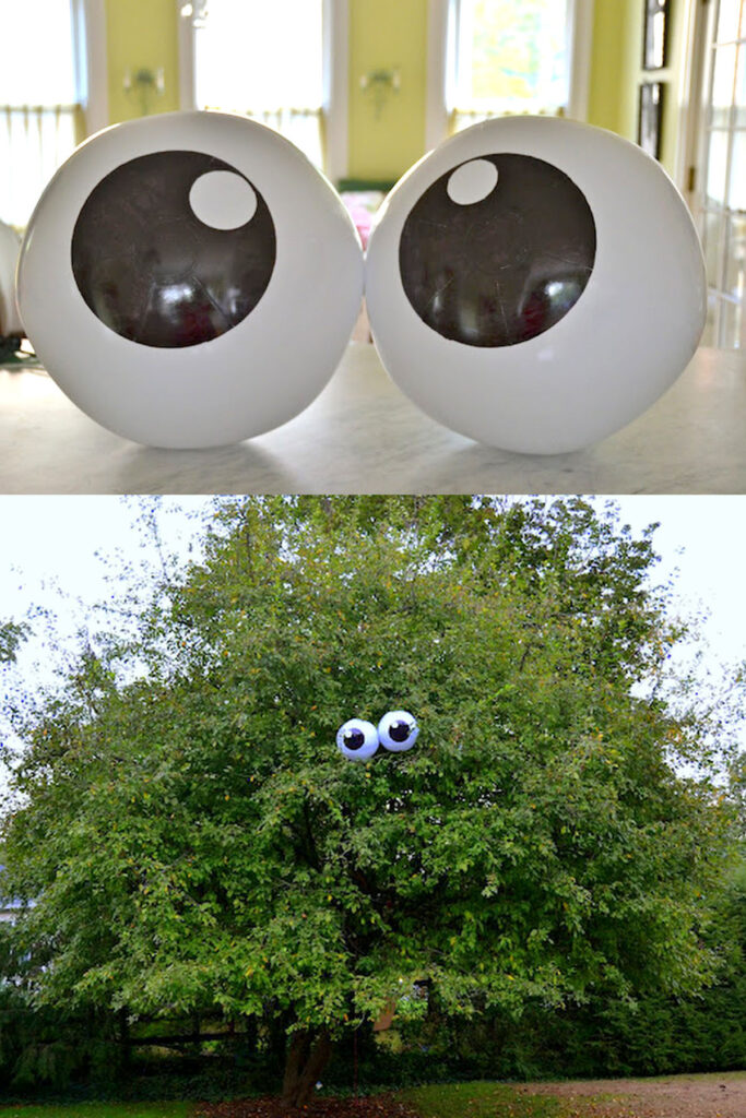 giant eyeballs Halloween tree decorations