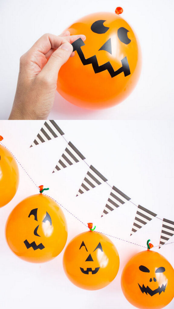 Balloon Jack O' Lantern DIY Halloween decorations