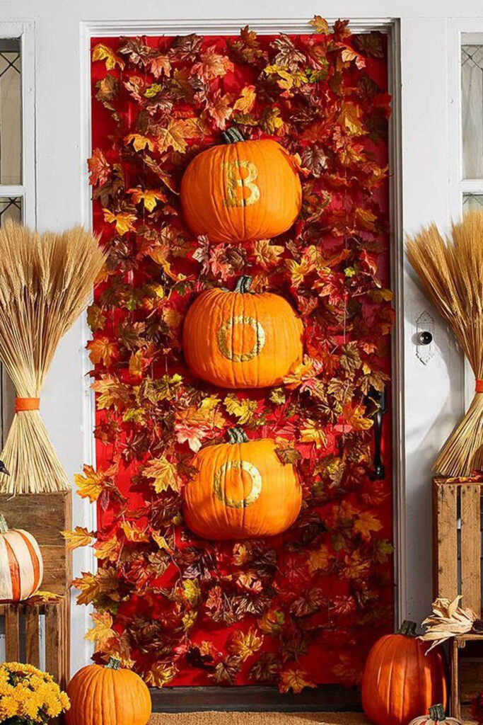 Colorful happy Halloween decorations for outside