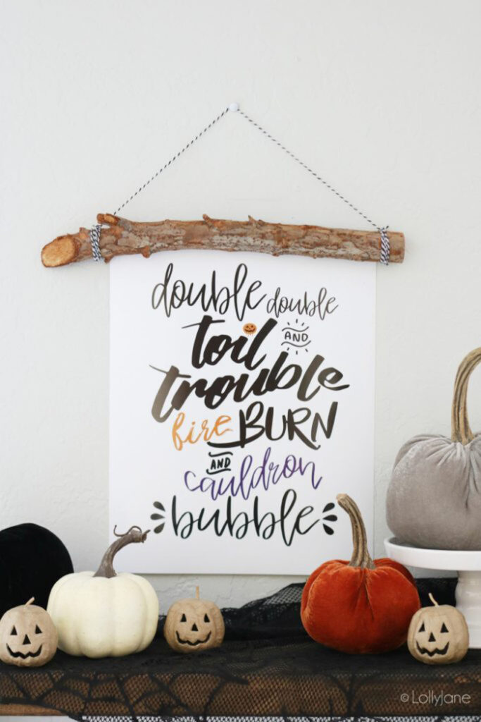 Printable Halloween quote art 