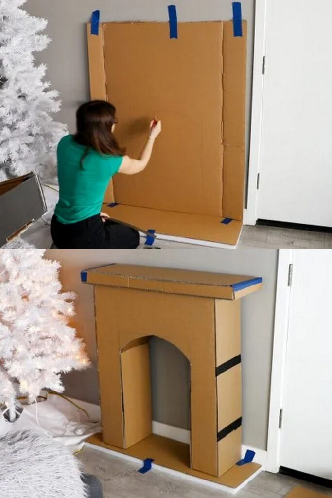 Cardboard Fireplace