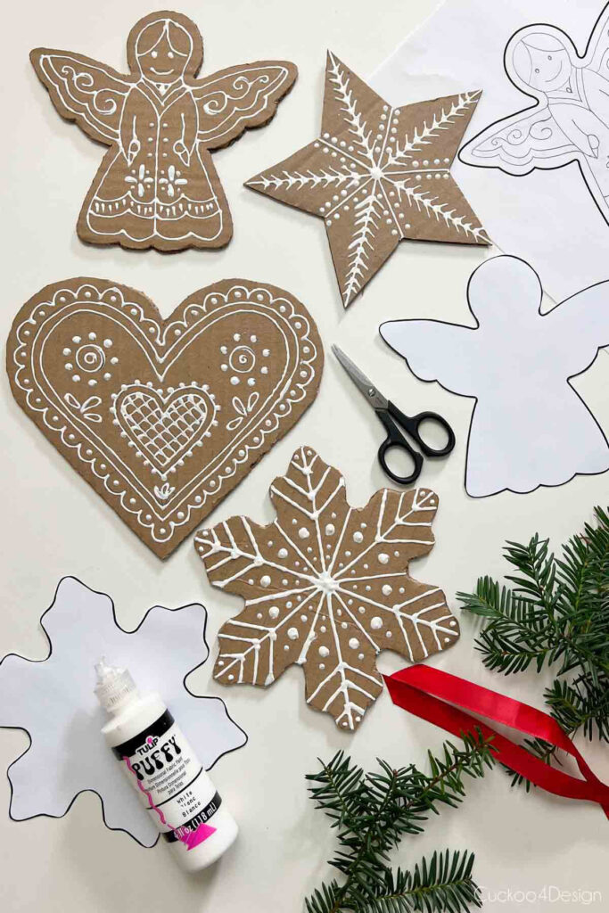 Cardboard Christmas Ornaments