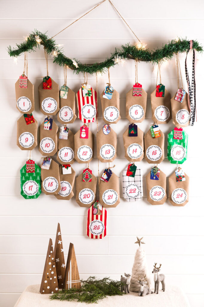 Wall Hanging Paper Bags Advent Calendar