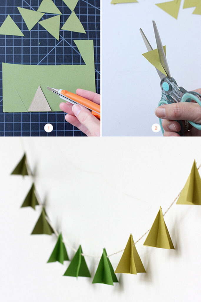 Christmas Trees Paper Garland