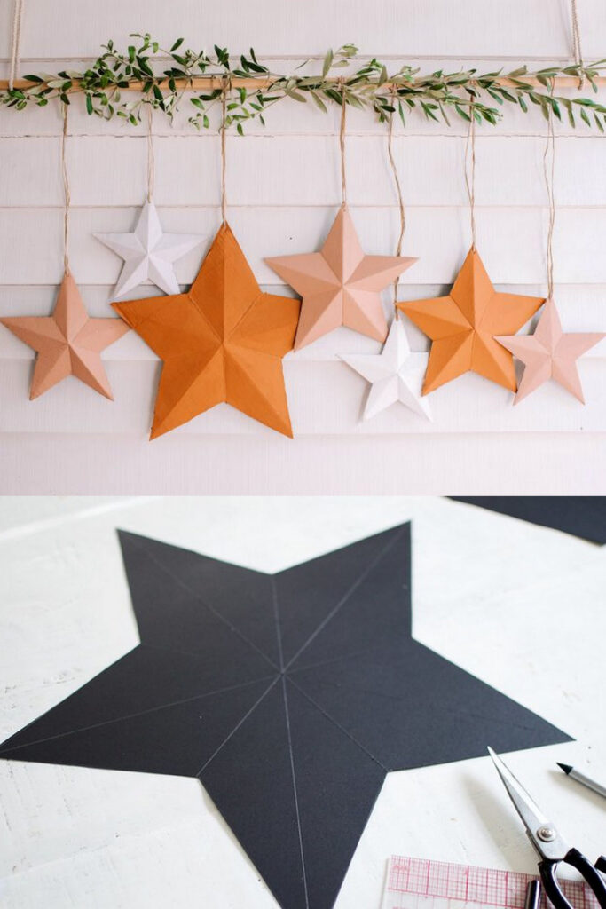 Oversized Cardboard Star Garland