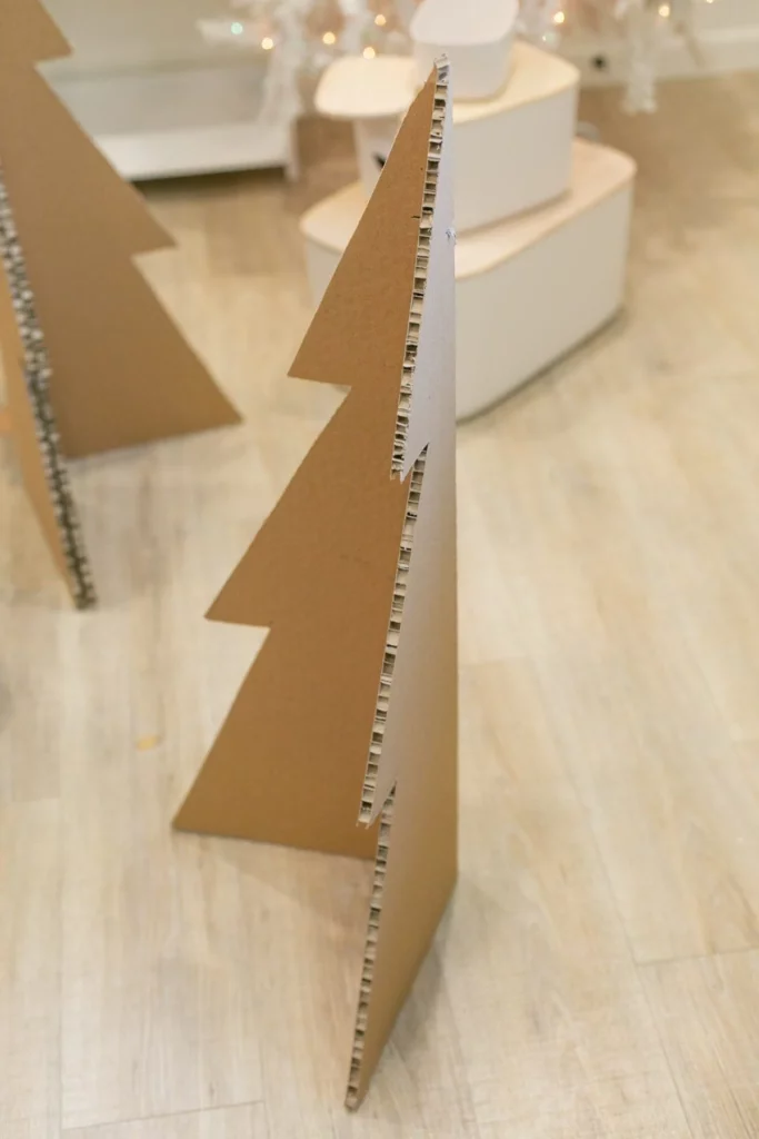 cardboard Christmas tree cutouts