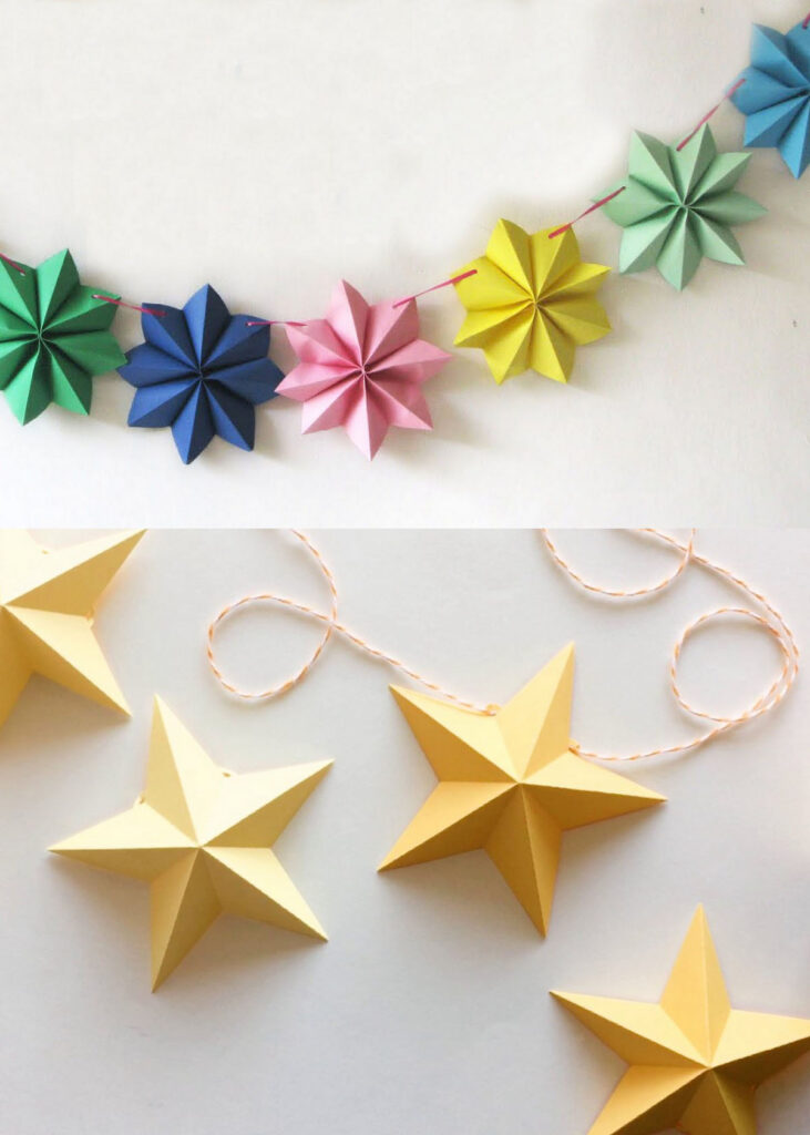 Paper Christmas Star Garland