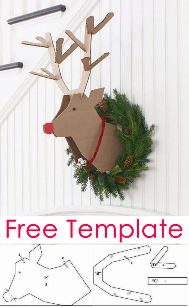 Cardboard Christmas Reindeer Decorations
