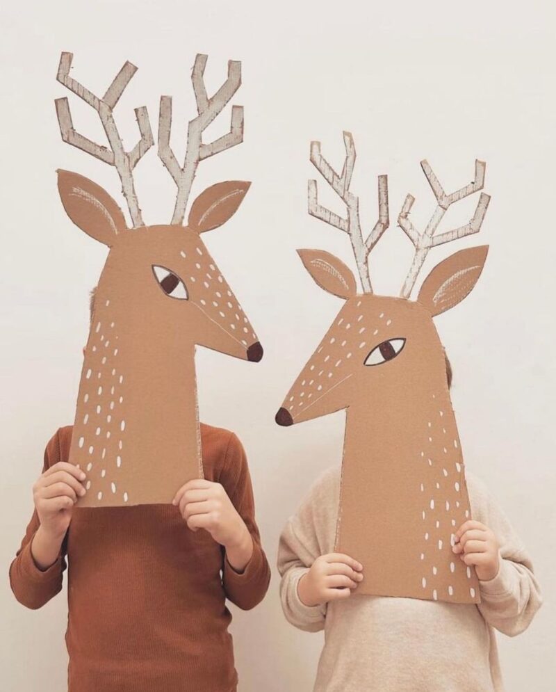 Cardboard Reindeer Christmas Decor