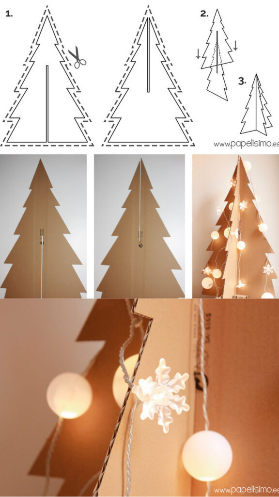 DIY Cardboard Christmas Trees