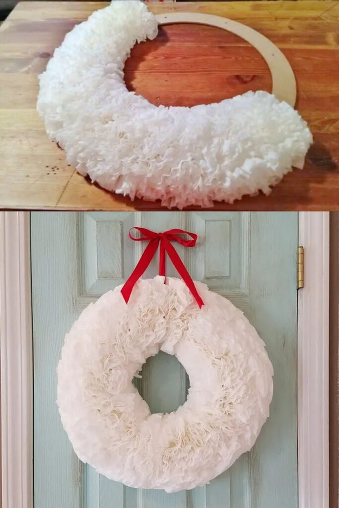 Farmhouse Coffee Filter Christmas Wreath