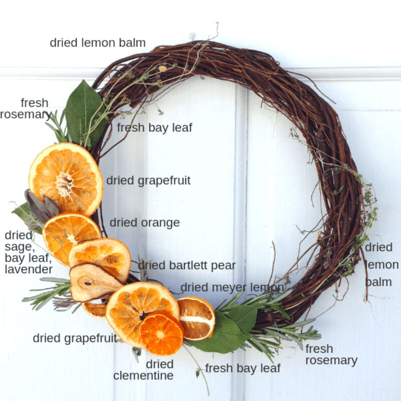 Make dried citrus wreath for Thanksgiving and Christmas decorations 