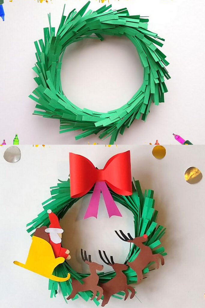 Easy Paper Christmas Wreath Ideas