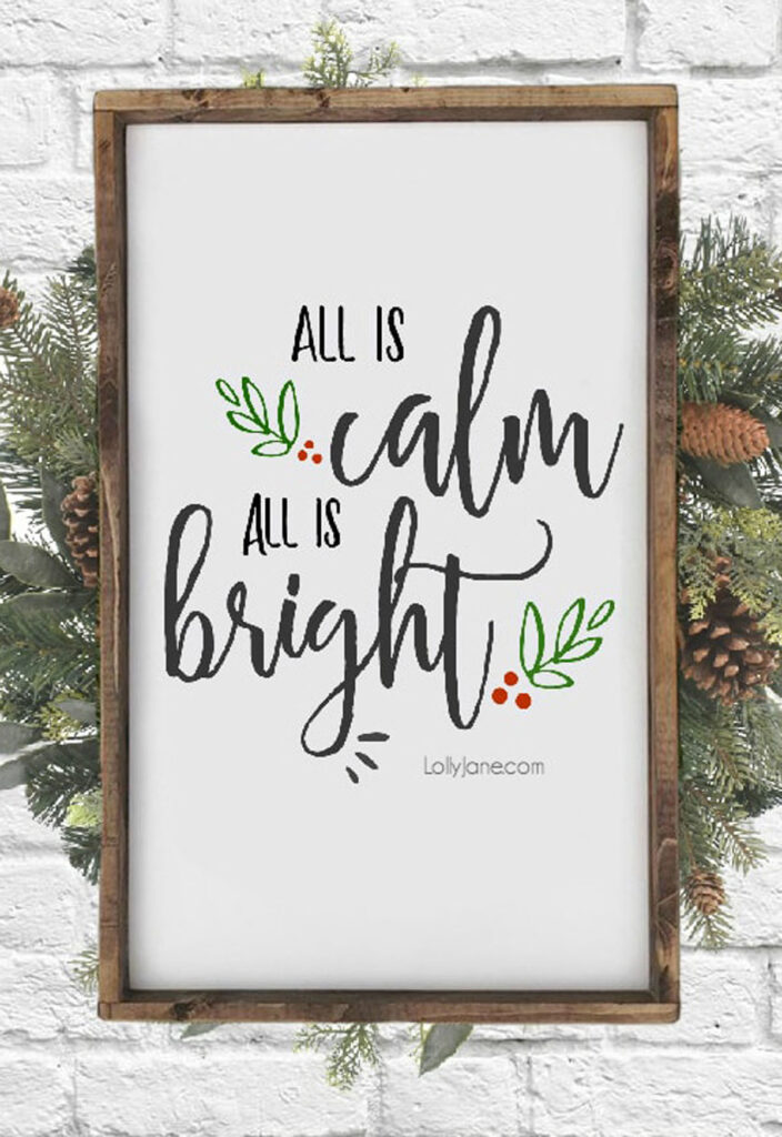 Hand Lettered Christmas Song Lyrics Printable