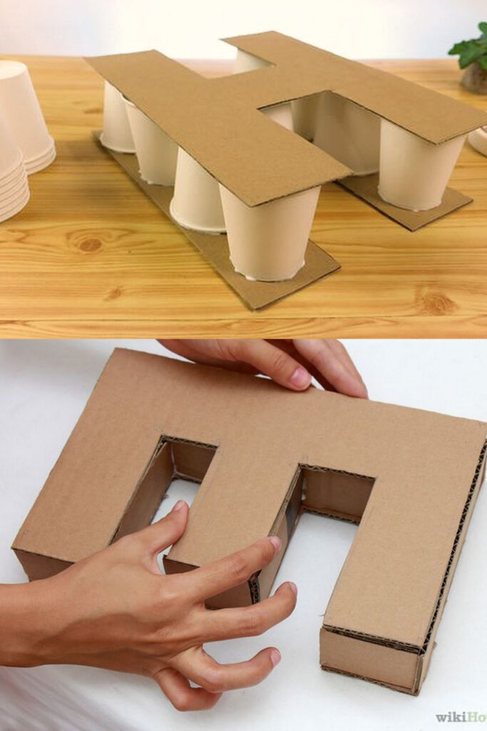 Cardboard Letter Christmas Signs