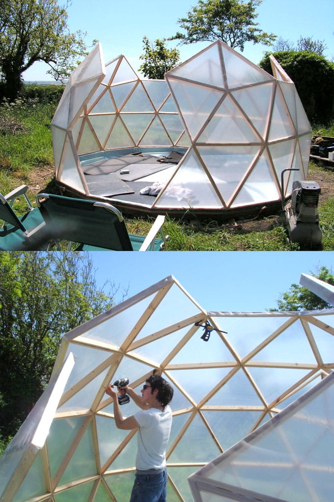 geo dome greenhouse DIY