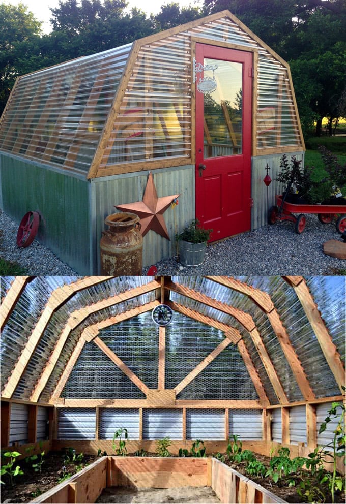 farmhouse barn greenhouse DIY