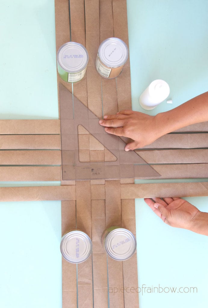 basket weaving with paper strips