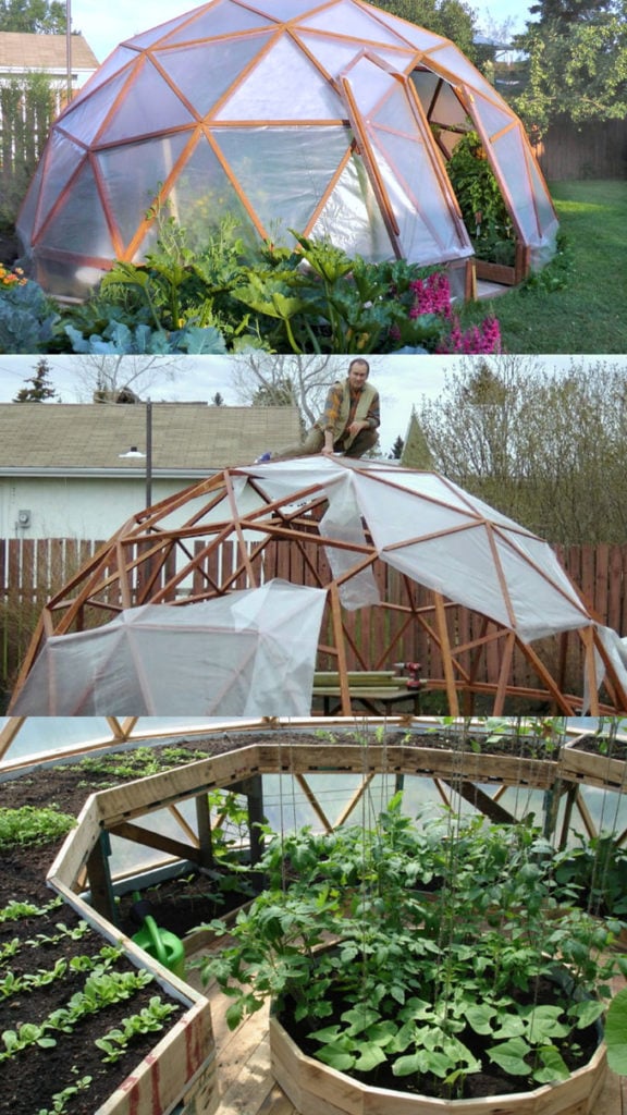 geodesic dome greenhouse with free plans