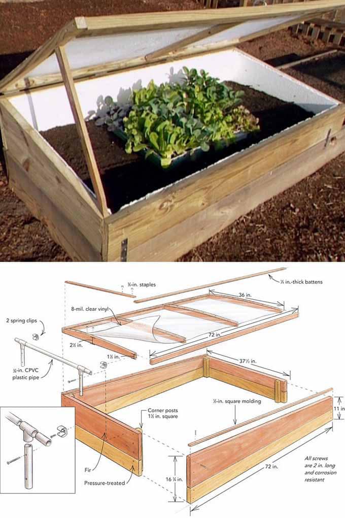simple DIY cold frame greenhouse free plan